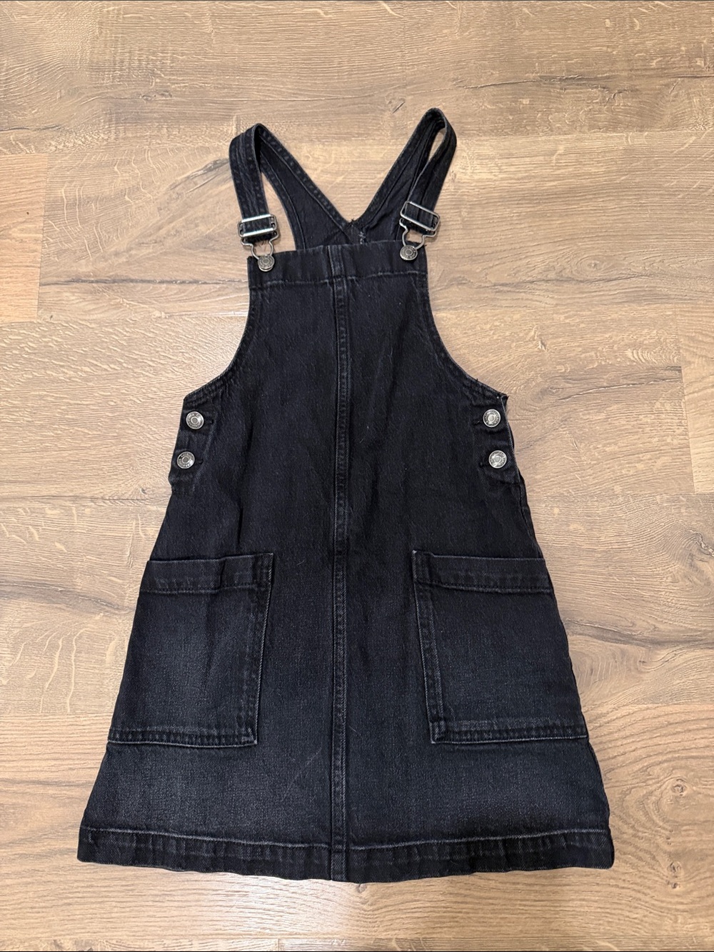 Cat & Jack Black Denim Pinafore Dress